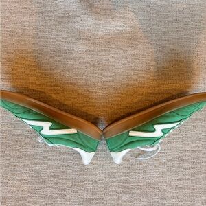 Green and White Sneakers